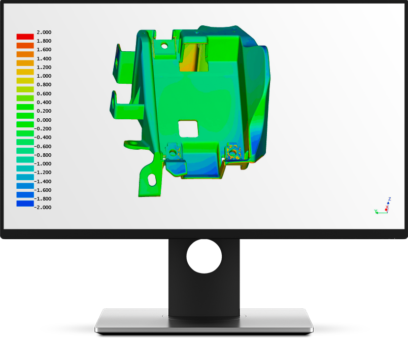 3D-Scanner-Falschfarbenvergleich